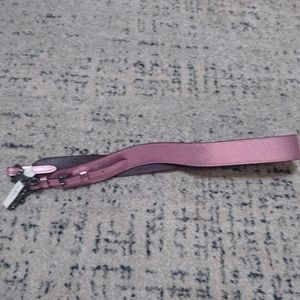 Coach pink metallic guitar style novelty strap